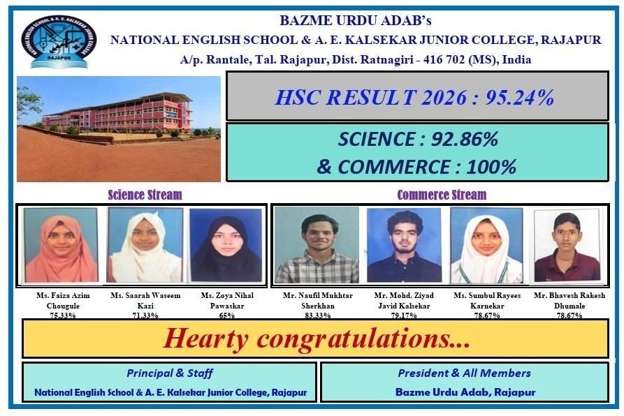 Celebrating Excellence: National English School H.S.C. 2026 Toppers